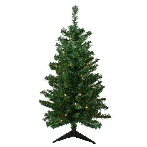 3' Pre-Lit Medium Mixed Classic Pine Artificial Christmas Tree - Clear Lights