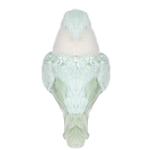Christmas Bird with Sequins - 4.25" - Light Green