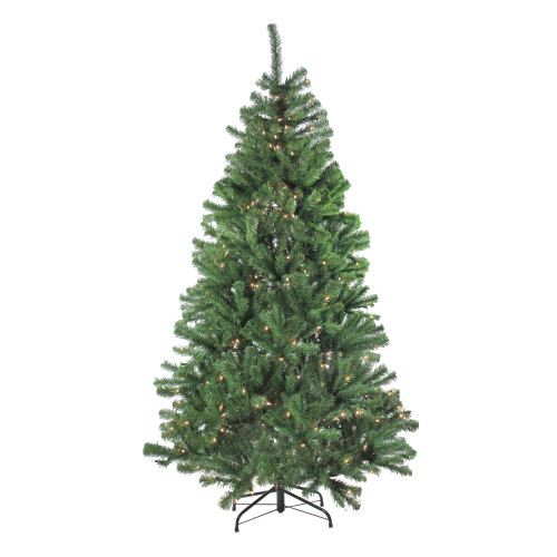 Pre-Lit Battery Operated Artificial Winter Spruce Set - 4-Piece - 6.5' - Clear Lights