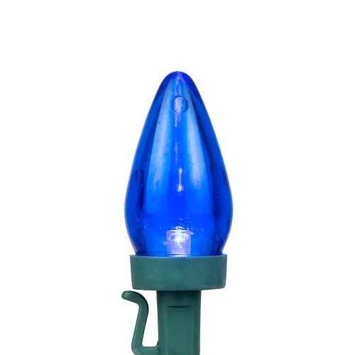 25ct Multi-Color LED C7 Christmas Light Set, 16ft Green Wire