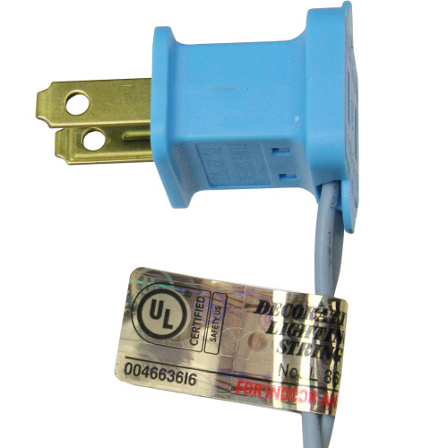 50-Count Blue Mini Christmas Lights Set - 17ft Blue Wire