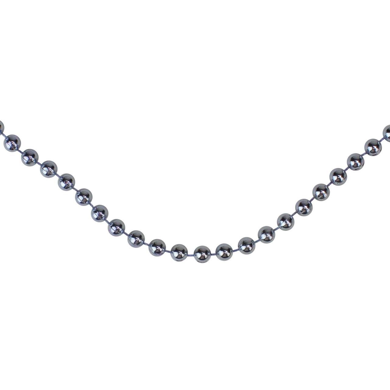 15' x 0.25" Shiny Sky Blue Beaded Artificial Christmas Garland - Unlit