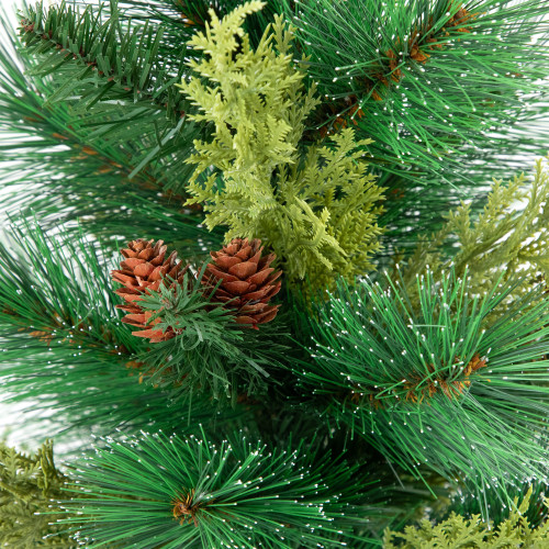 Spruce Pine Needle and Pinecone Artificial Mini Christmas Tree - 25" - Unlit