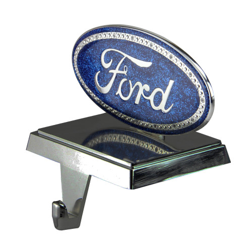 5" Blue and Silver Officially Licensed Iconic Ford Logo Christmas Stocking Holder