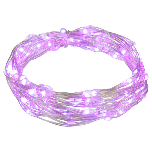 100ct Purple LED Micro Fairy Lights, 16ft Copper Wire