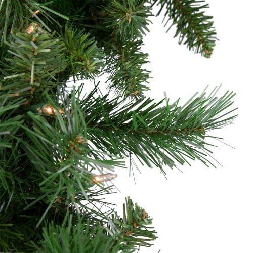 Pre-lit Chatham Pine Artificial Christmas Wreath, 24-Inch, Clear Lights