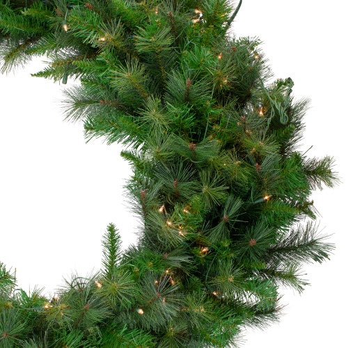 Real Touch?? Pre-Lit Canyon Pine Mixed Artificial Christmas Wreath - 48" - Clear Lights