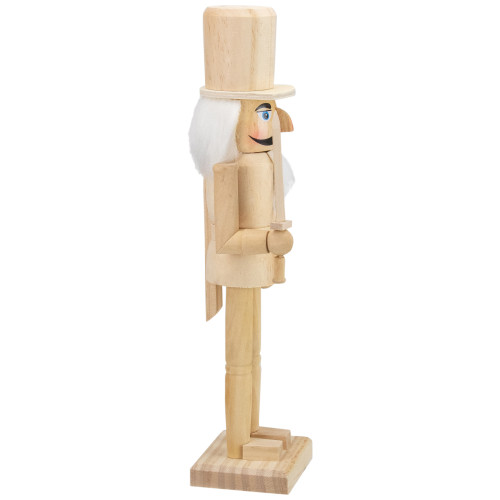 15" Unfinished Paintable Wooden Christmas Nutcracker with Sword