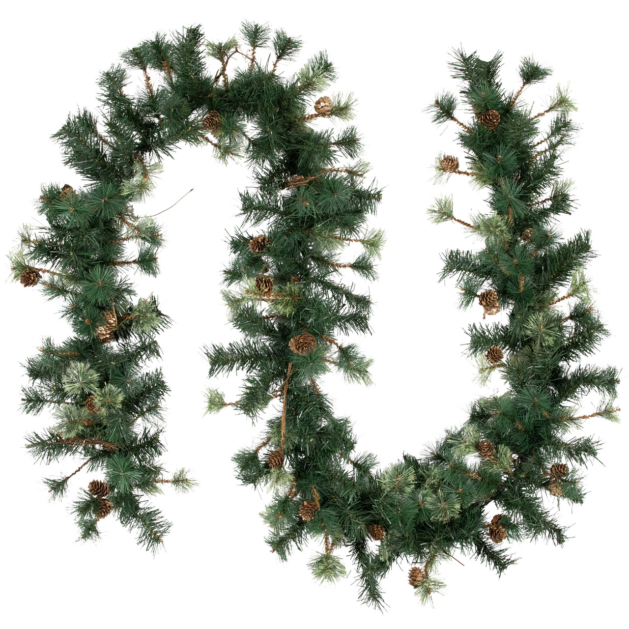 Yorkville Pine, Twig and Pinecone Artificial Christmas Garland - 9' x 12" - Unlit