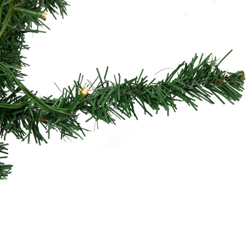9' x 20" Pre-Lit Green Artificial Pine Christmas Garland, Warm White LED Lights