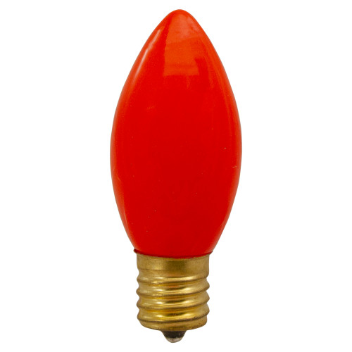 Pack of 4 Orange C9 Opaque Christmas Replacement Bulbs