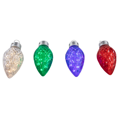 LED Commercial C9 Style Faceted Twinkle Christmas Lights - Multi-Color - 9" - 4ct