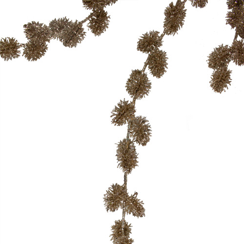 Glittered Artificial Thistle Christmas Spray - 39" - Gold