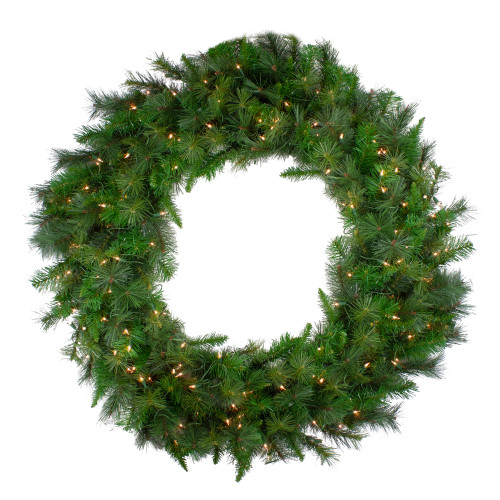 Real Touch?? Pre-Lit Canyon Pine Mixed Artificial Christmas Wreath - 48" - Clear Lights