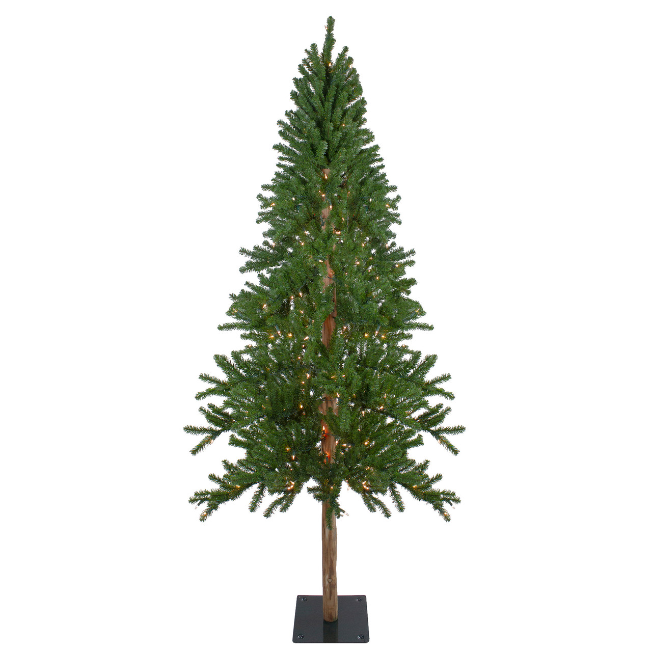 7' Pre-Lit Medium Alpine Artificial Christmas Tree, Clear Lights