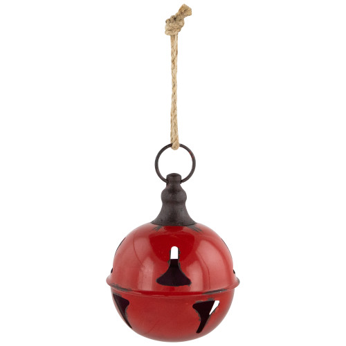 Jingle Bell Hanging Christmas Ornament - 4" - Red