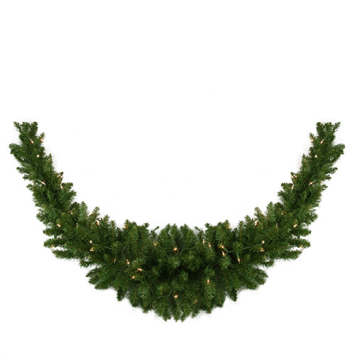 Pre-Lit Eastern Pine Artificial Christmas Swag - 60" - Clear Lights