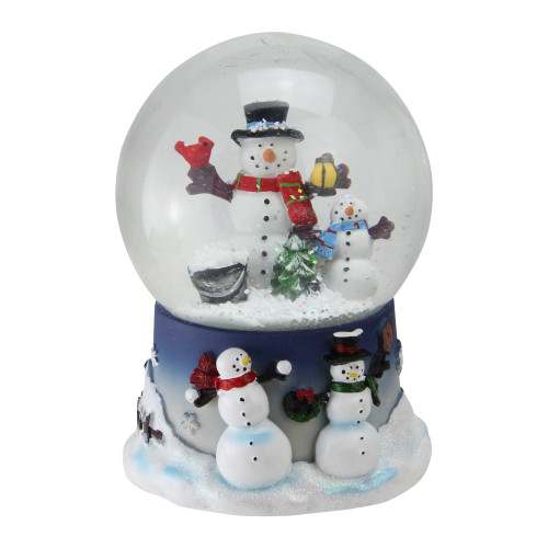 Snowman Family Musical Christmas Snow Globe - 7"