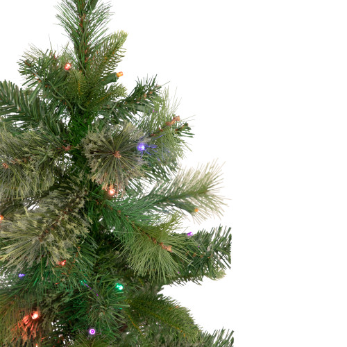 3' Pre-Lit Kingston Cashmere Pine Full Artificial Christmas Tree, Multi LED Lights