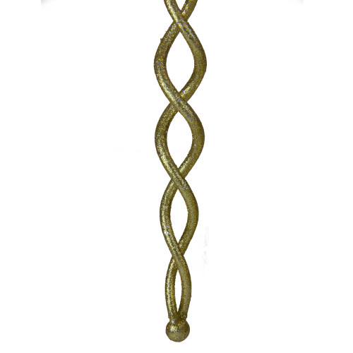 8.75" Gold Spiral Icicle With a Star Christmas Ornament