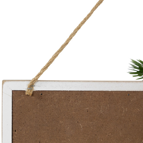 15.75" Framed Rustic "Merry Christmas" Beaded Wooden Wall Sign