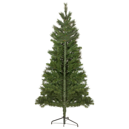 6.5' Pre-Lit Medium Beaver Pine Artificial Christmas Wall Tree, Clear Lights