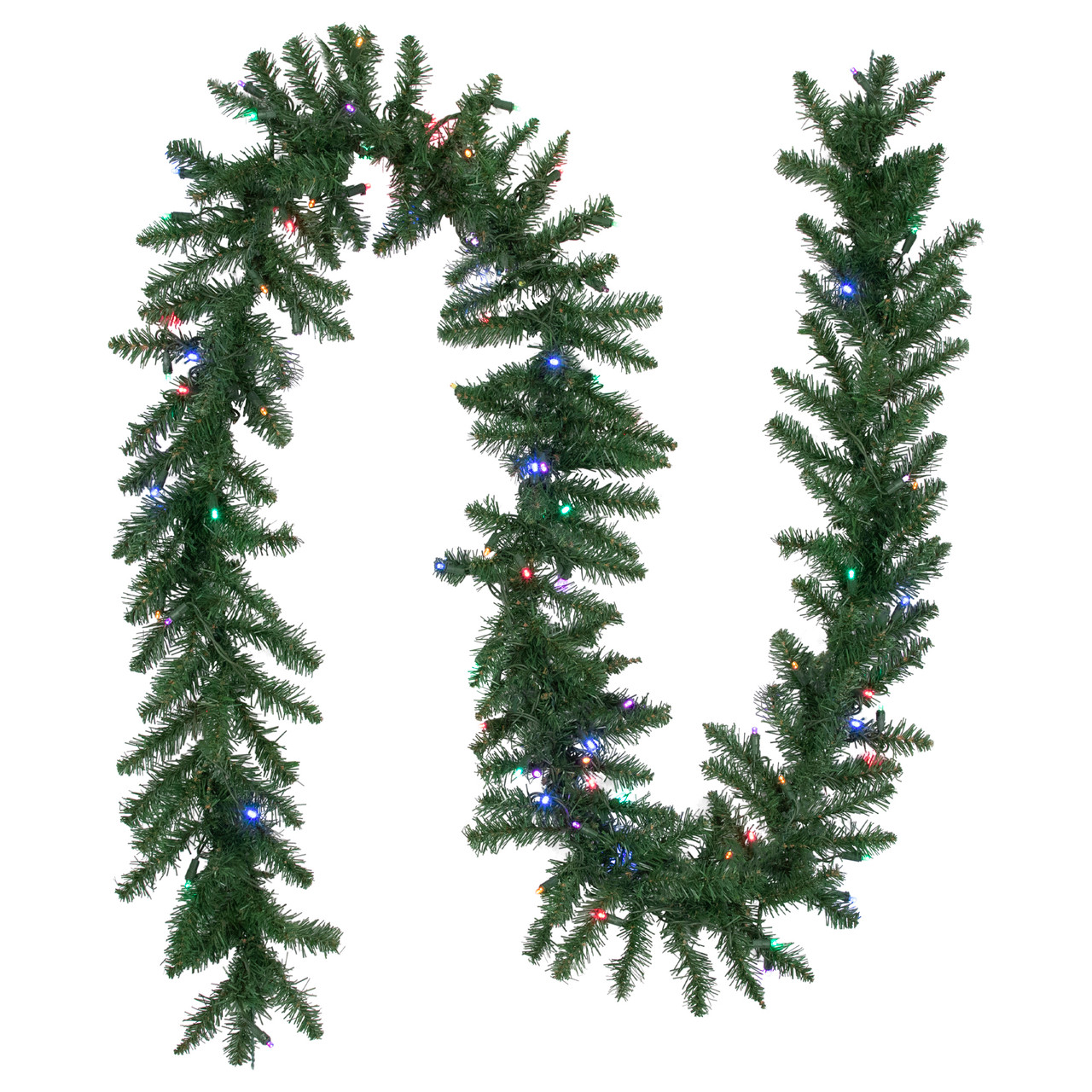 9' x 12" Pre-Lit Winona Fir Artificial Christmas Garland, Multi LED Lights