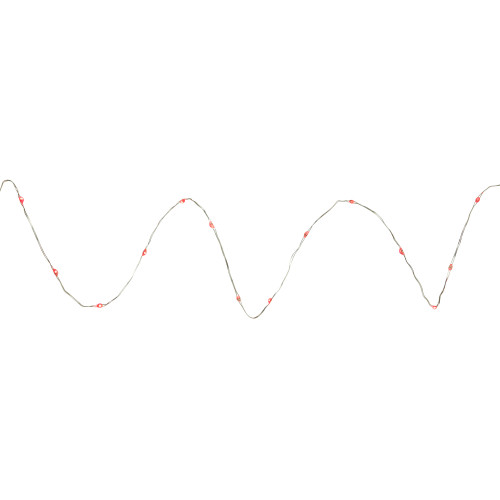 20-Count Red LED Micro Fairy Christmas Lights - 6ft, Copper Wire