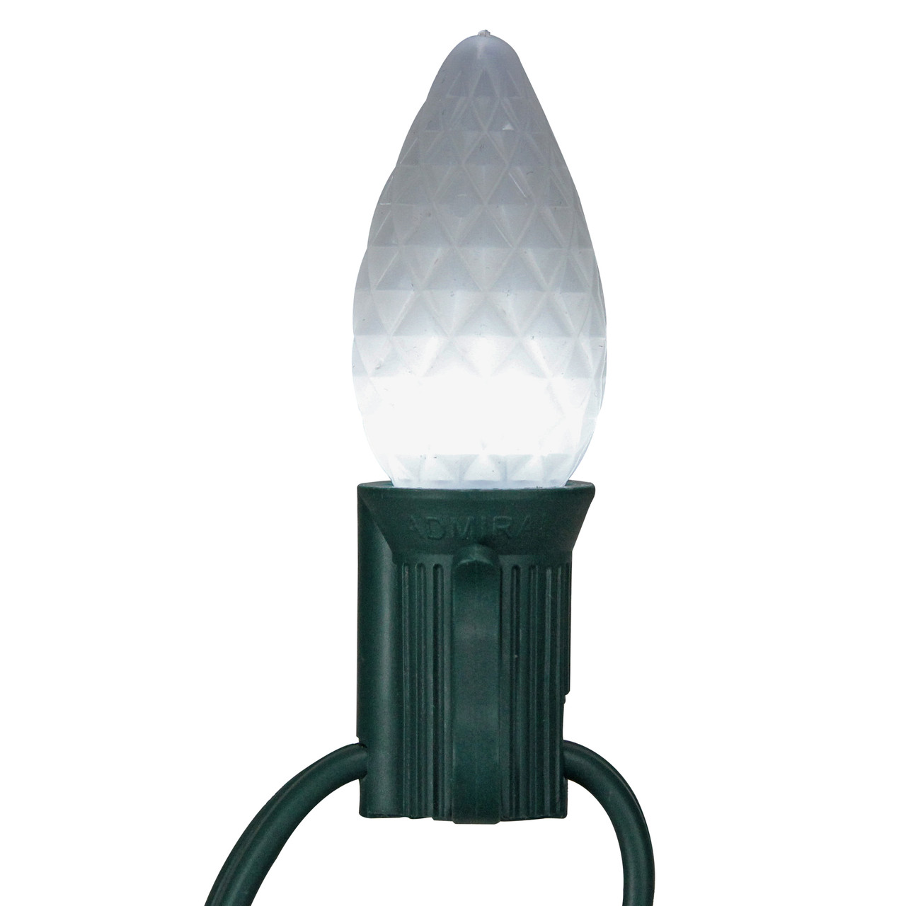 25-Count Faceted LED C7 Pure White Christmas Replacement Bulbs