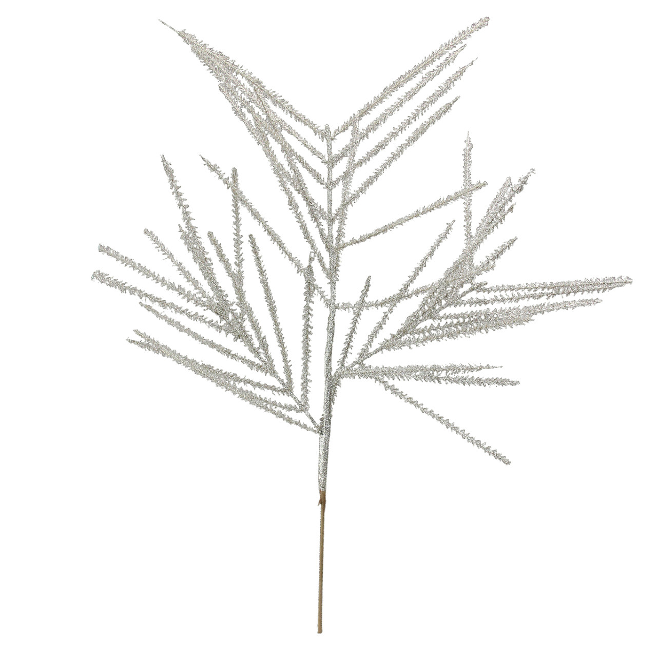 27" White Glittered Wispy Wheat Artificial Christmas Spray