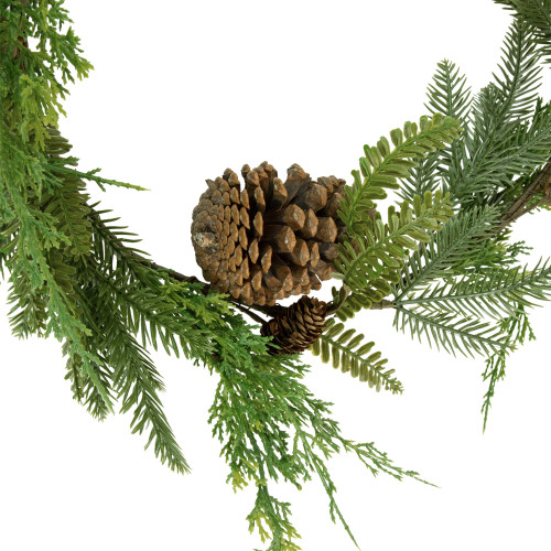 5' Assorted Pine and Pinecone Artificial Christmas Garland, Unlit