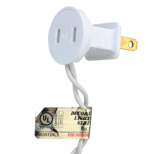 50 Multi-Color LED Wide Angle Christmas Lights - 16.25 ft White Wire