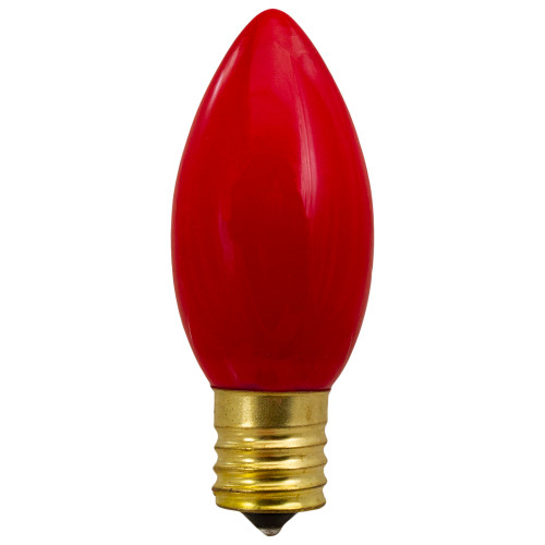 Set of 4 Red C9 Opaque Christmas Replacement Bulbs - 3"