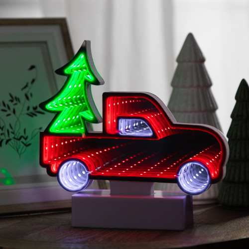 LED 3D Truck Christmas Infinity Mirror - 7.25"