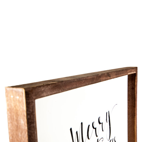 19.5" Merry Christmas with Holiday Trees Wall Sign