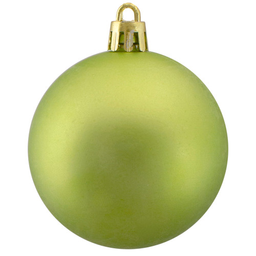 60ct Kiwi Green Shatterproof Matte Christmas Ball Ornaments 2.5" (60mm)