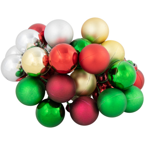 6.75" Traditional Colors Shatterproof Ball Ornament Christmas Pick