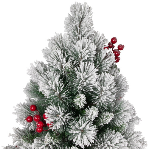 Real Touch?? Flocked Fairfield Fir Full Artificial Christmas Tree - 4.5' -Unlit