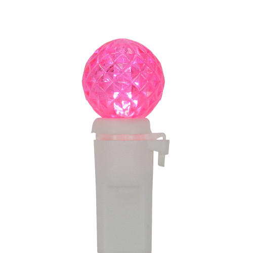 LED G12 Berry Christmas Lights - Pink - 16' White Wire - 50 ct