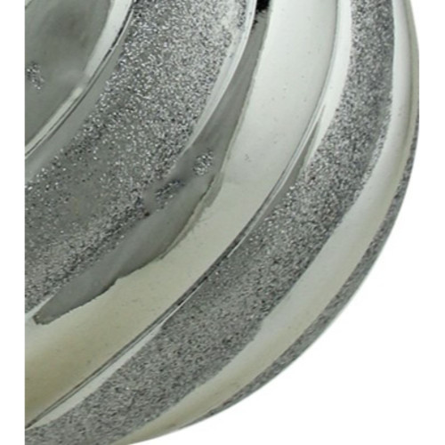 5.5" Silver Swirl Shatterproof 2-Finish Christmas Ball Ornament (140mm)