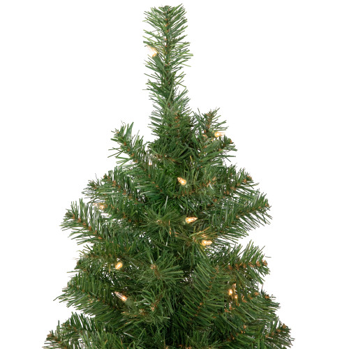 3' Pre-Lit Oakridge Noble Fir Artificial Christmas Tree, Clear Lights