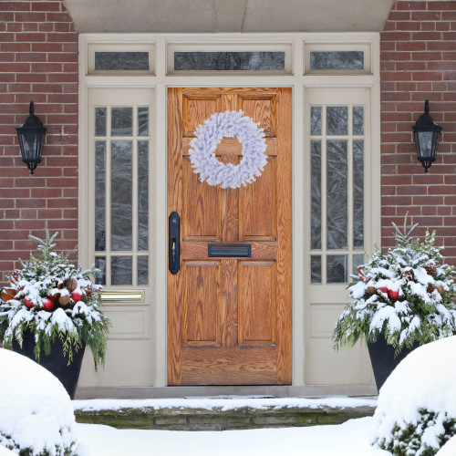 White Crystal Spruce Artificial Christmas Wreath - 20" - Unlit