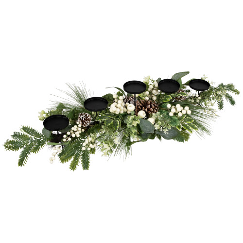 Berries and Eucalyptus Artificial Christmas Candle Holder - 42"