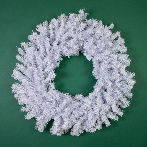 White Crystal Spruce Artificial Christmas Wreath - 20" - Unlit