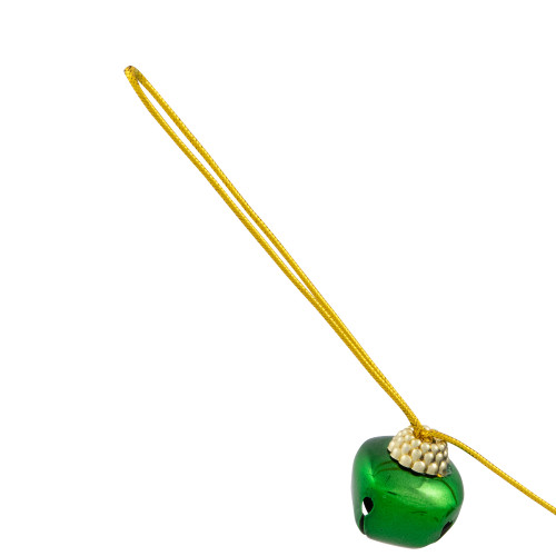 Shiny Metal Jingle Bells Christmas Garland - 7.5' - Green