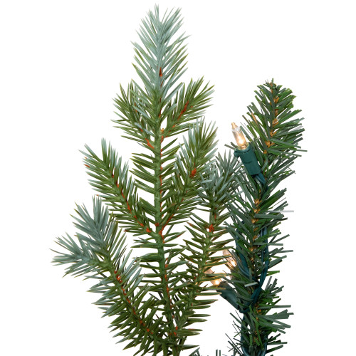 Real Touch?? Pre-Lit Blue Spruce Artificial Christmas Wreath - 48" - Clear Lights