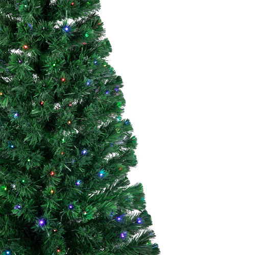 6' Pre-Lit LED Fiber Optic Color Changing Christmas Tree with Star Tree Topper