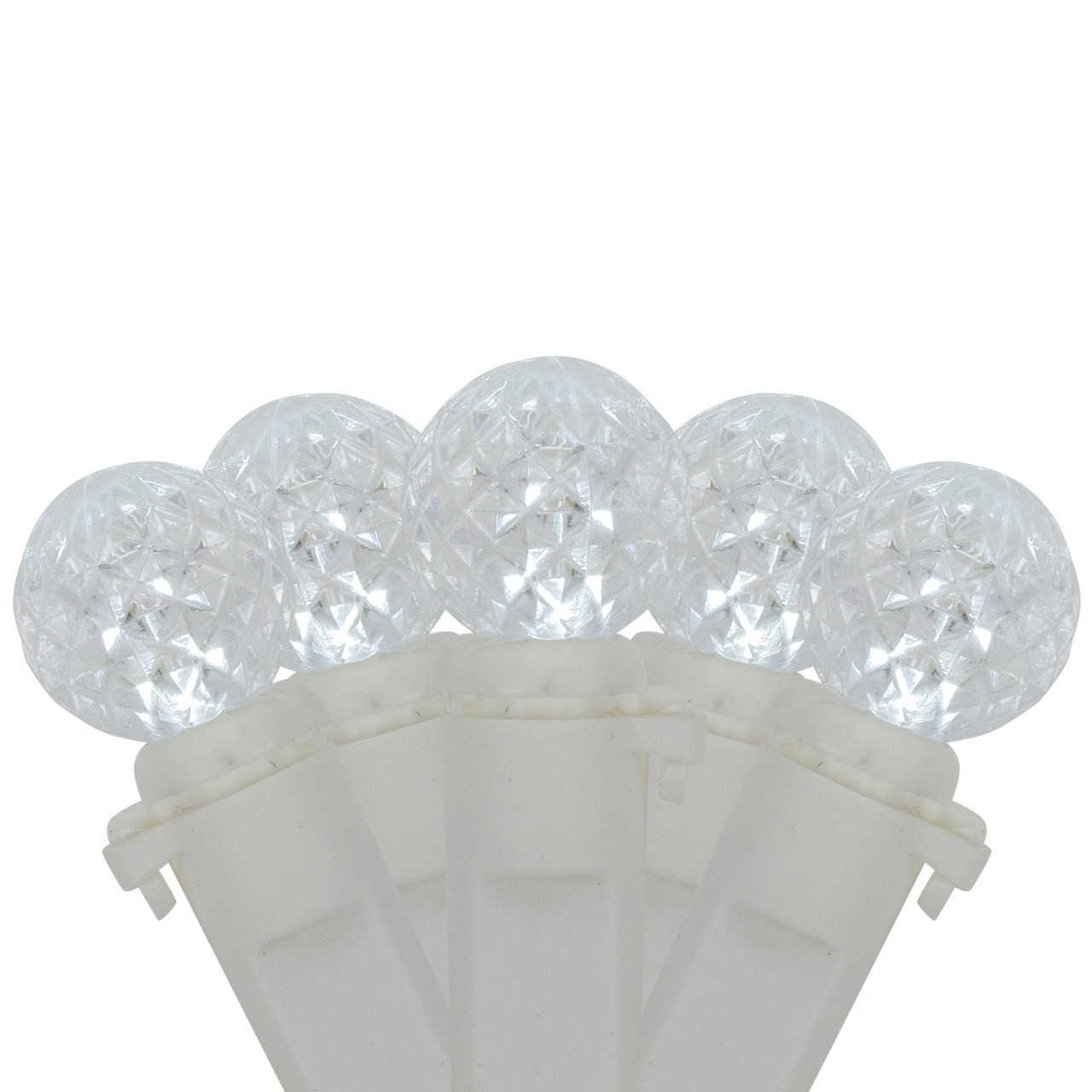 LED G12 Berry Christmas Lights - Pure White - 16' White Wire - 50 ct