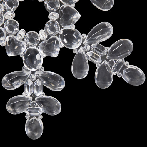 Snowflake Acrylic Christmas Ornaments - 7" - Clear - Set of 6