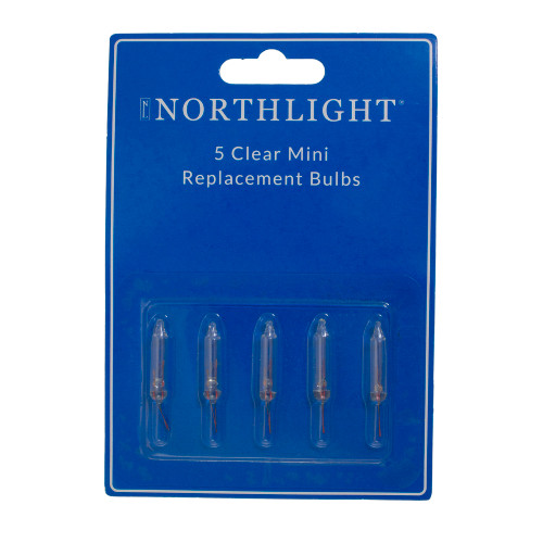 Pack of 5 Clear Christmas Replacement Bulbs, 3.5 Volts
